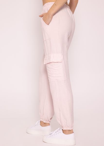Schimmernde Cargo Hose, rosa