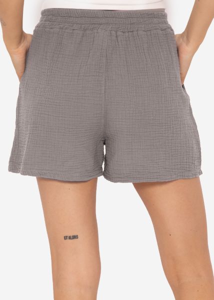 Musselin Shorts, taupe