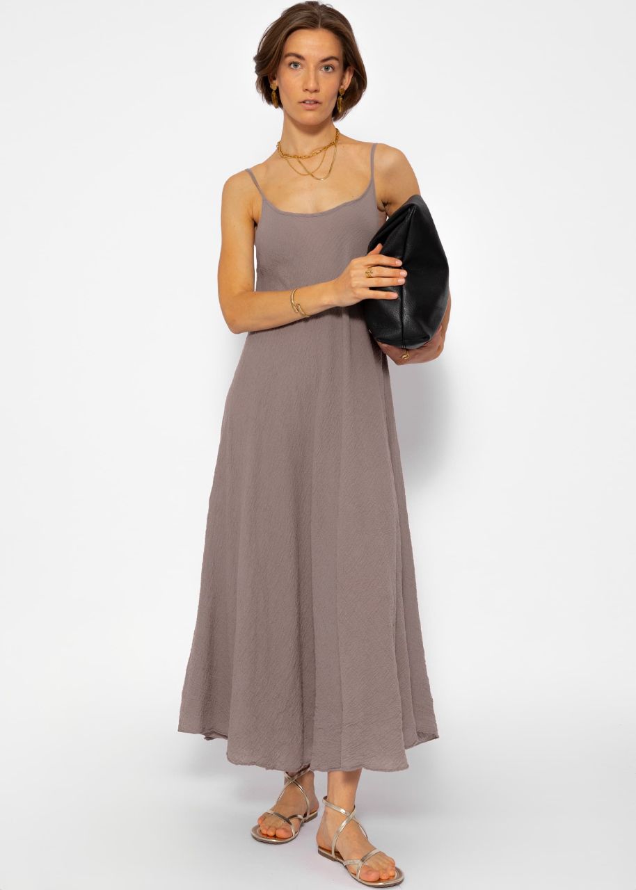 Musselin Beach Kleid - taupe