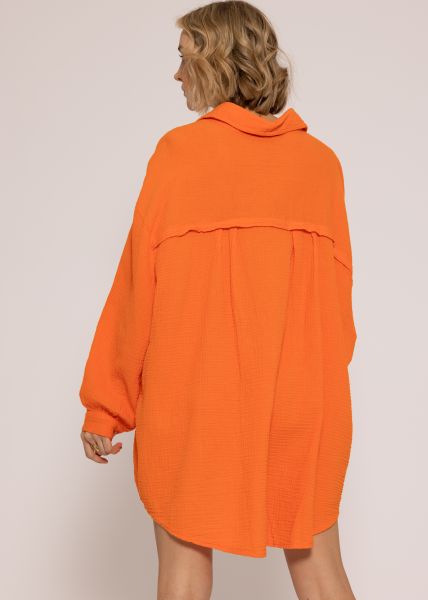 Ultra oversize Blusenhemd, orange
