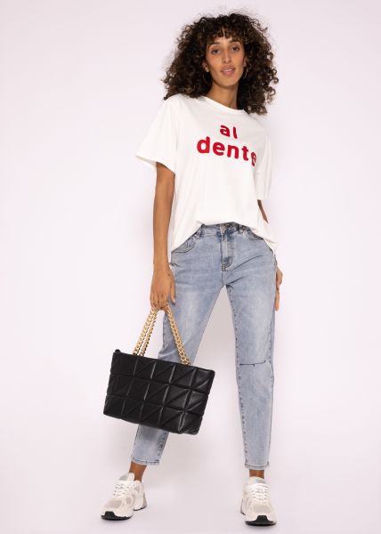 Boyfriend-Shirt "al dente", offwhite