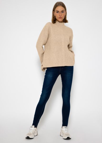 Turtleneck Pullover - taupe