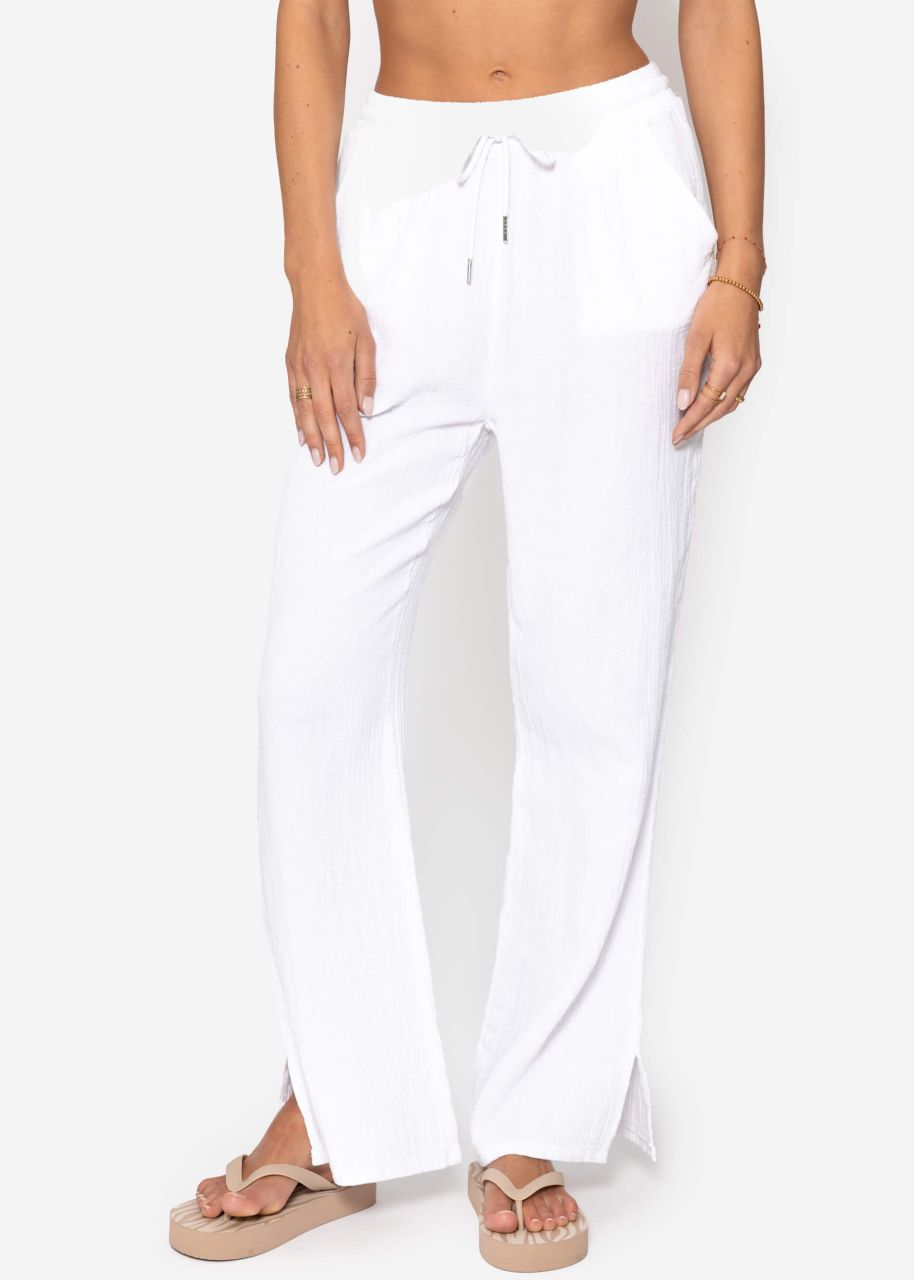 Musselin Pants, weiß