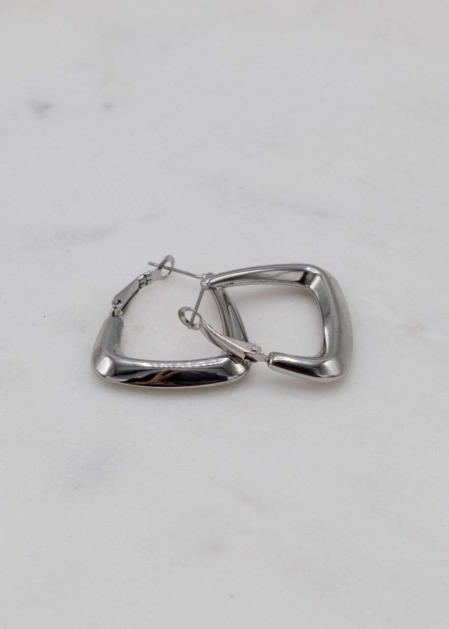 Trapez Creolen, silber