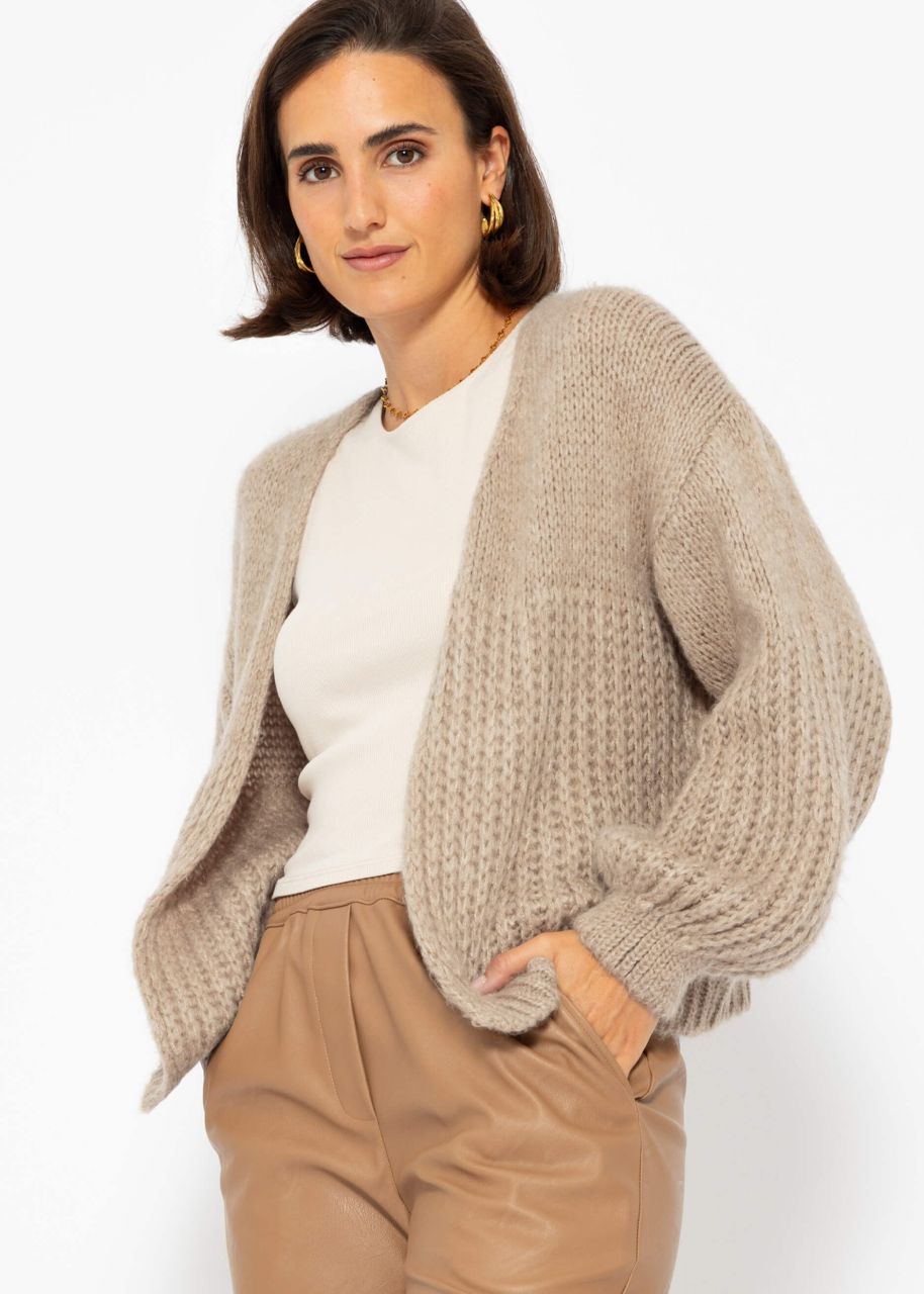 Cardigan mit Struktur - beige