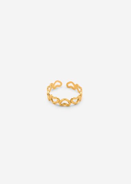 Ring mit Herzen - gold