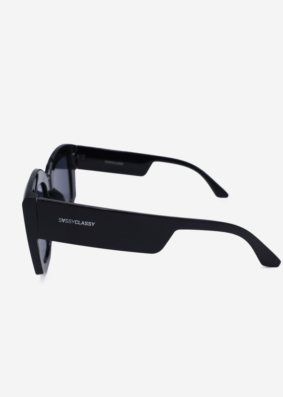 Oversize Sonnenbrille - schwarz