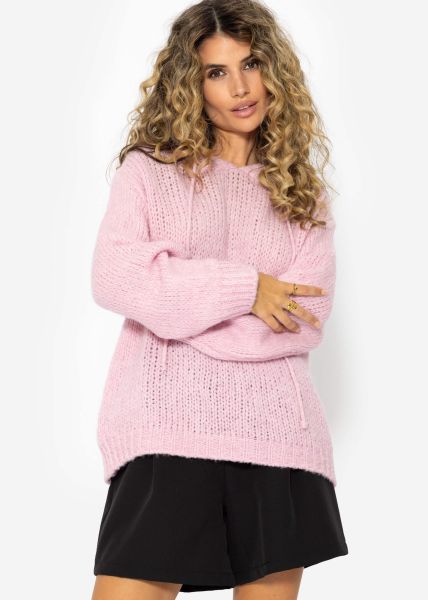 Pullover mit Hoodie - rosa