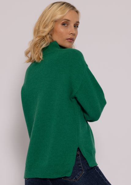 Pullover mit Reißverschluss, grün