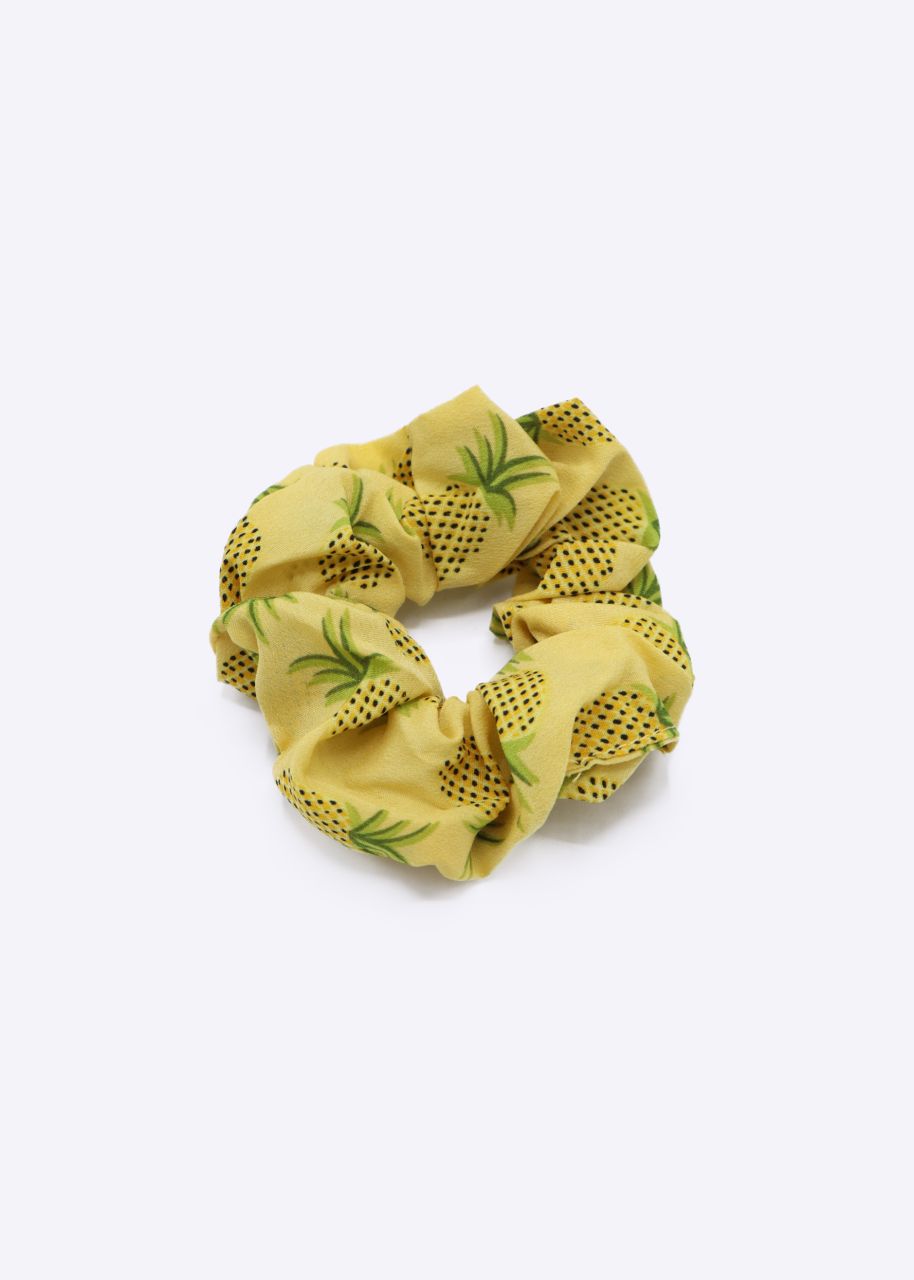 Scrunchie mit Ananas-Print, gelb
