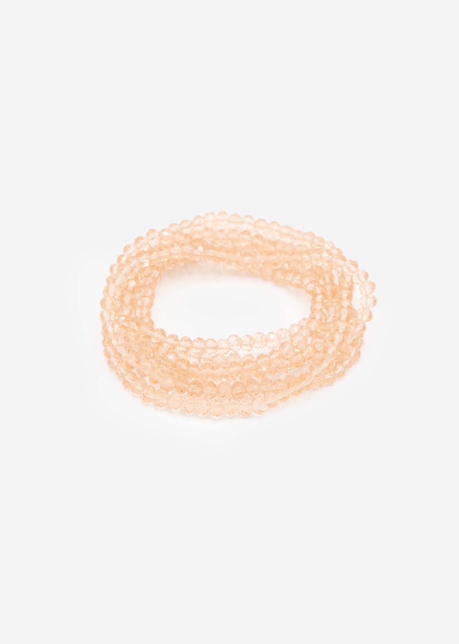 Mehrreihiges Perlen Armband - nude