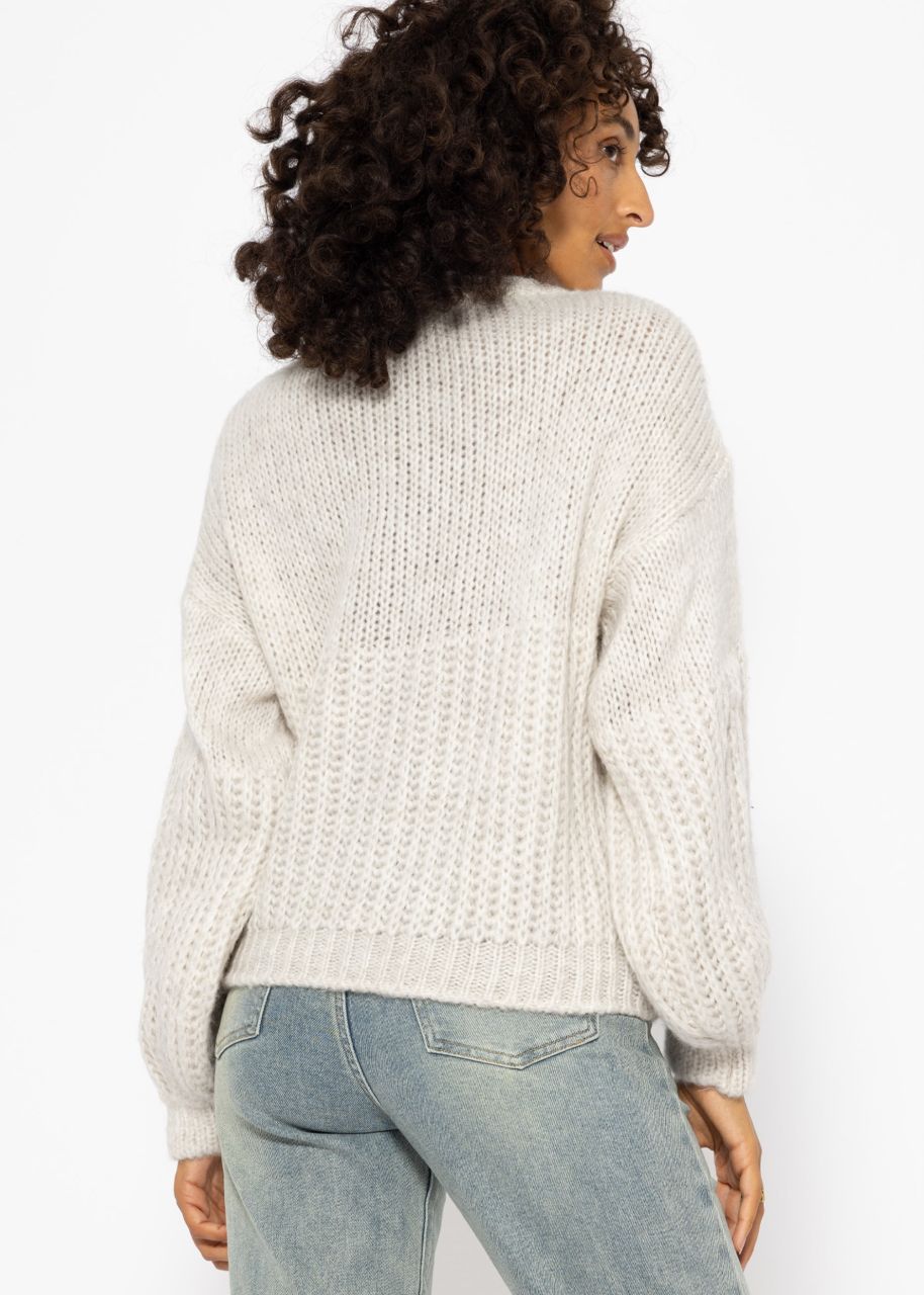 Pullover mit Struktur - beige