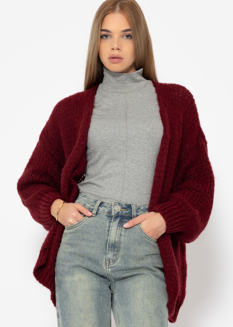 Oversize Cardigan - burgundy