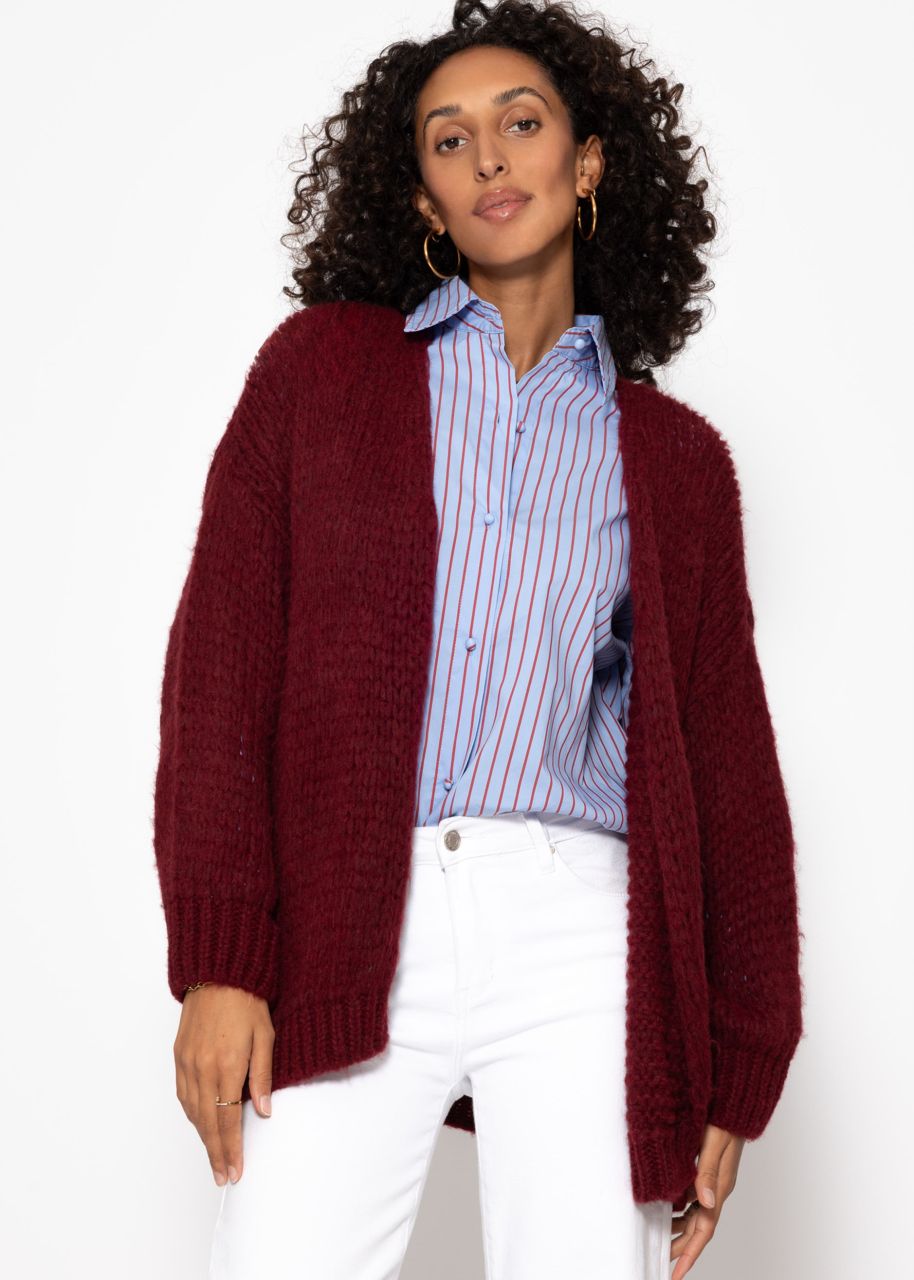 Oversize Cardigan - burgundy
