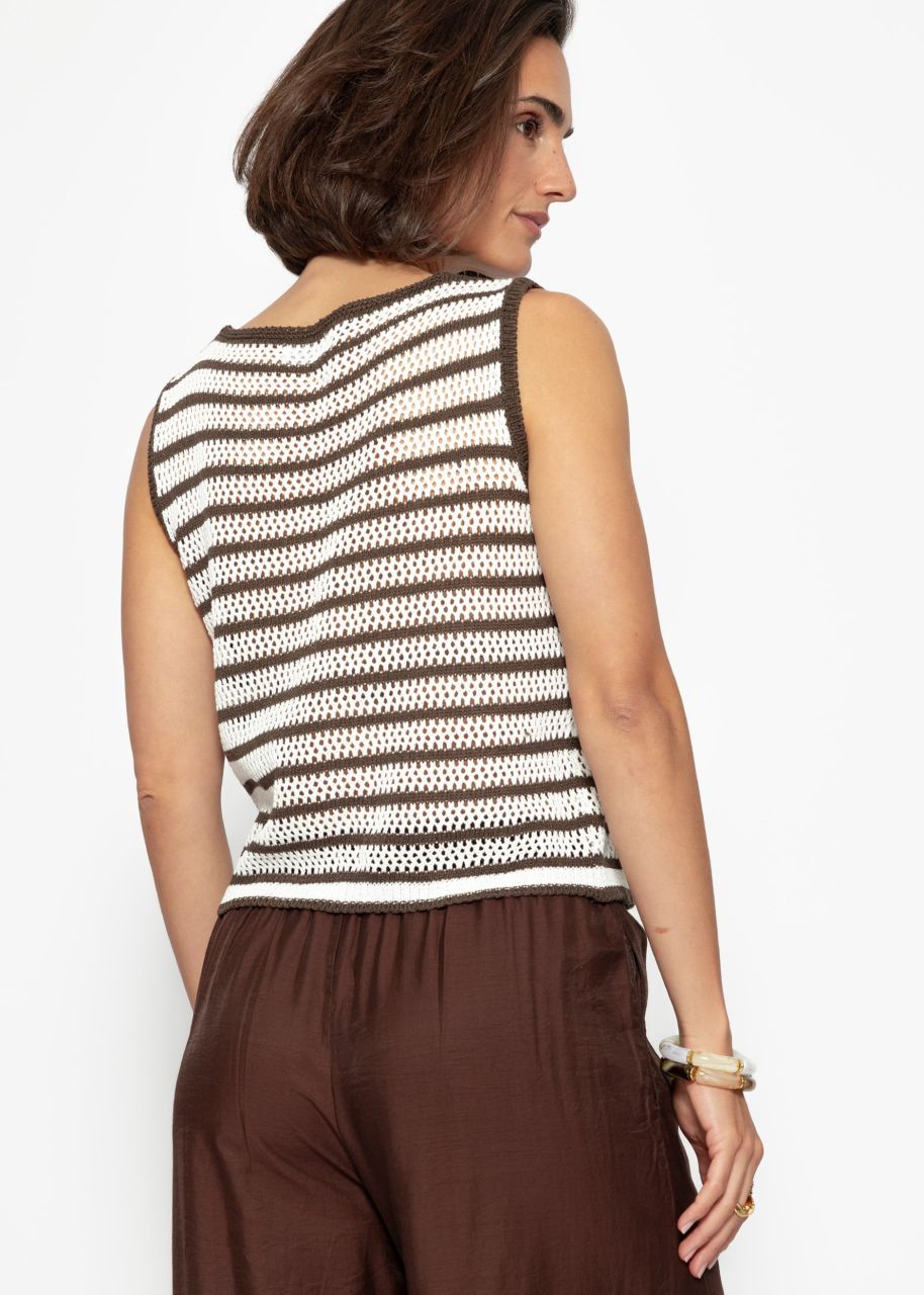 Stricktop mit Schleifenverschluss - offwhite