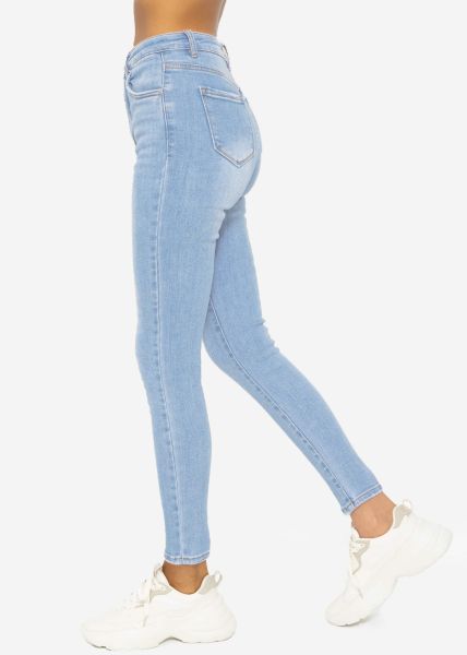 Skinny Highwaist Jeans - hellblau