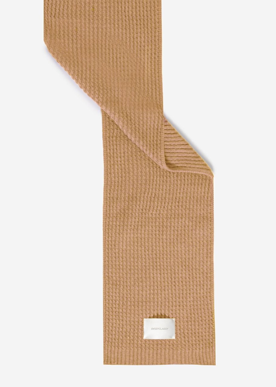 Gerippter Strickschal - beige