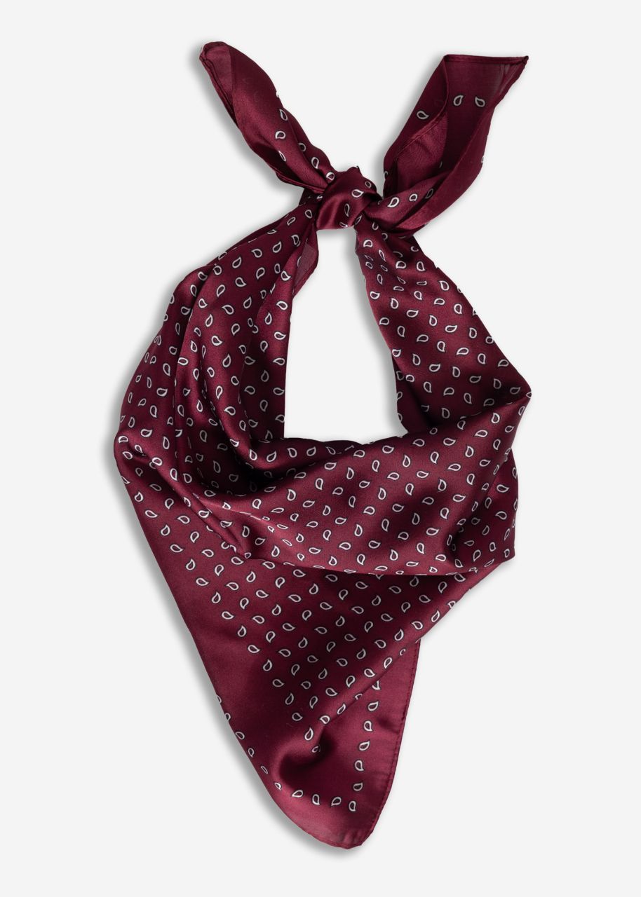 Halstuch mit Print - burgundy