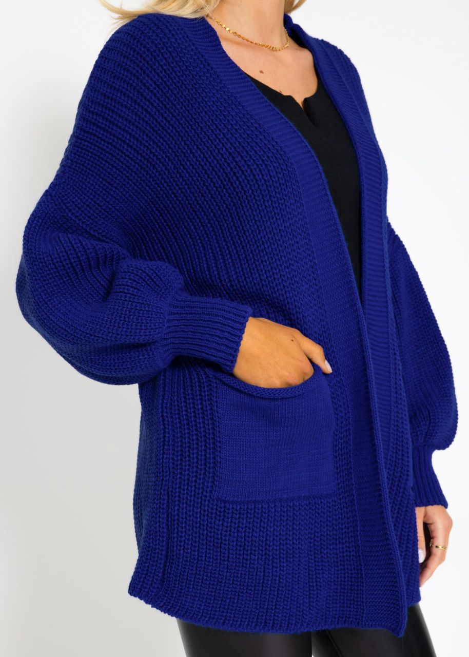 Strick Cardigan mit Taschen - royalblau