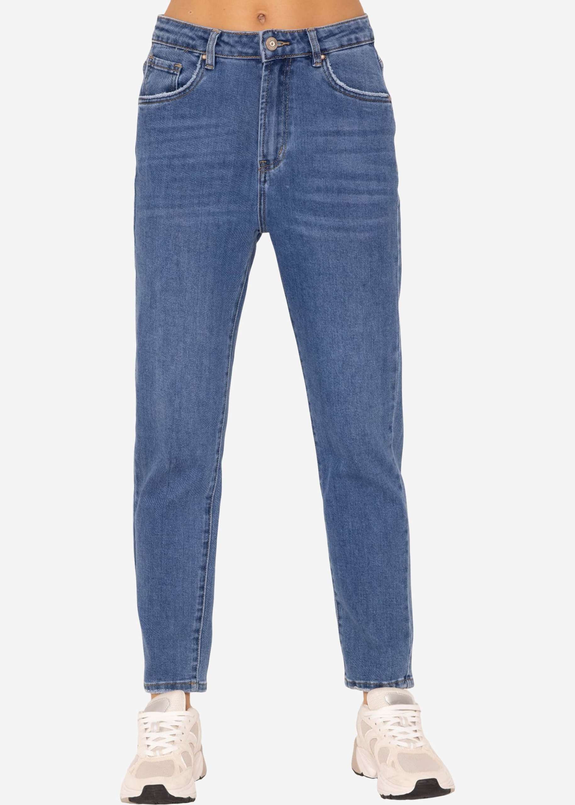 Straight Leg Jeans, blau