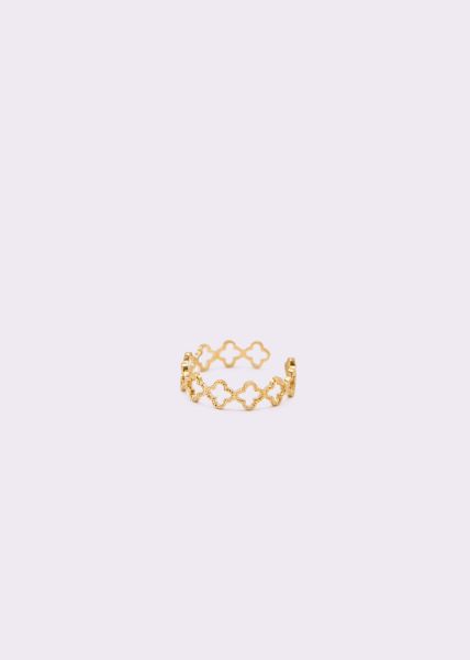 Ring mit Kleeblättern, gold
