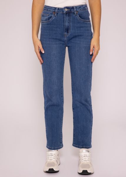 Straight Leg Jeans, blau