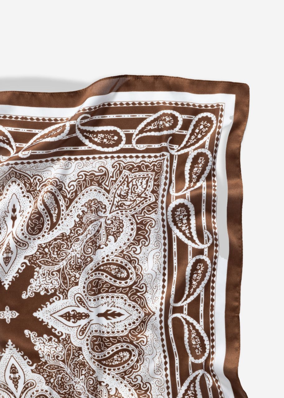 Halstuch mit Paisley-Print - dunkelbraun