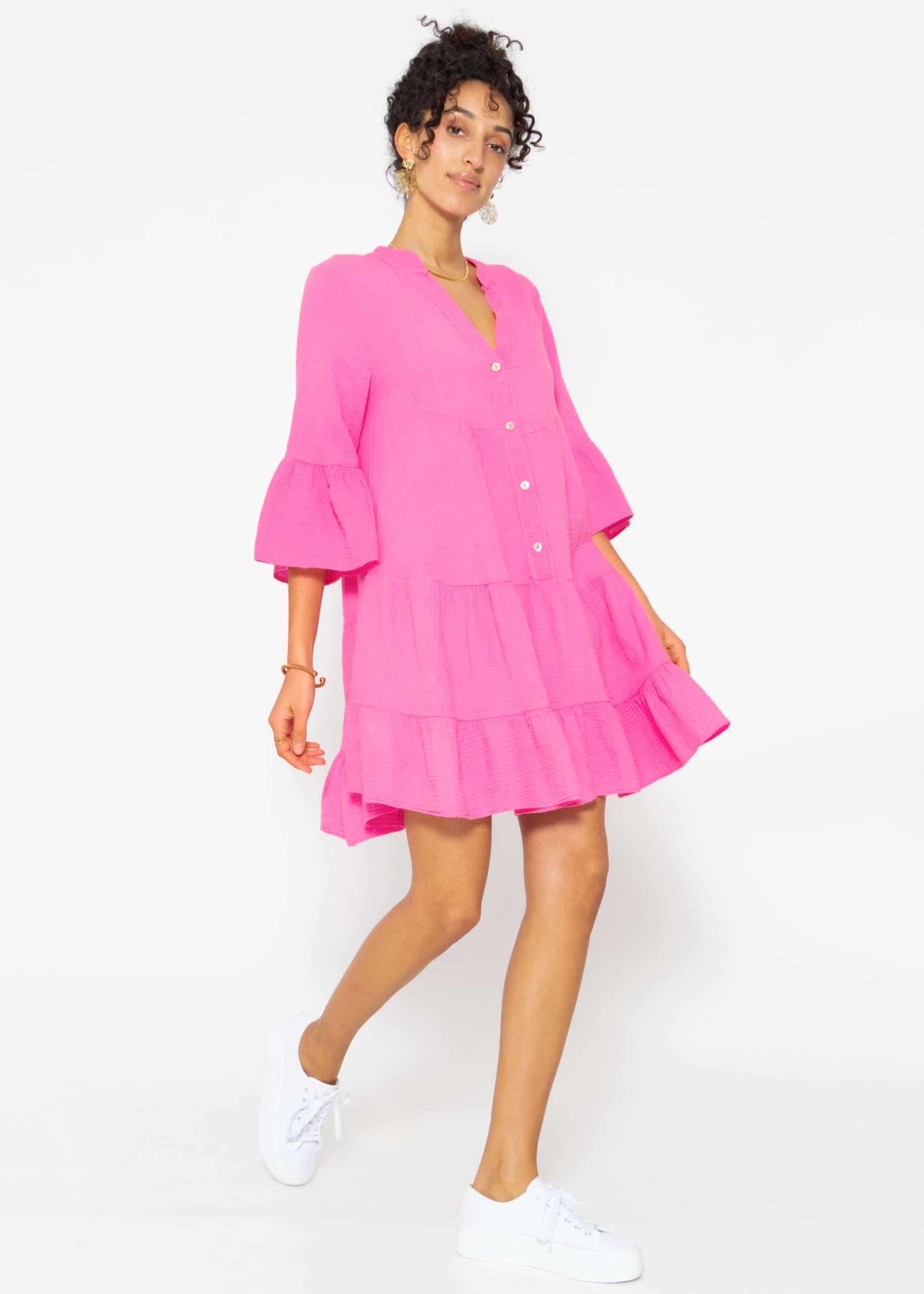 Musselin Kleid, pink