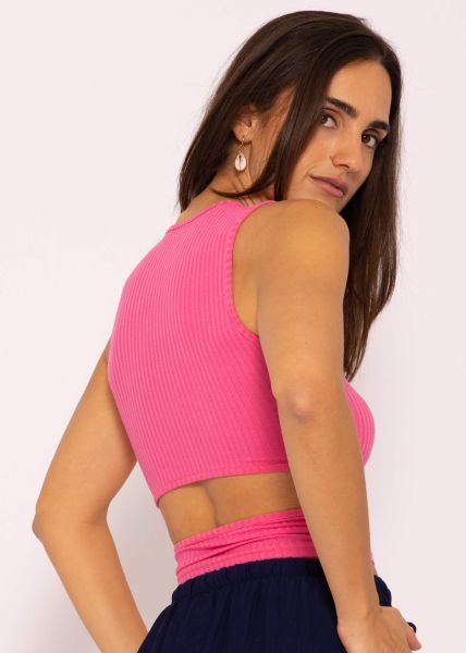 Top mit Cut-Out, pink