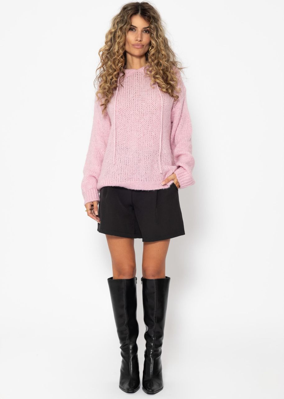 Pullover mit Hoodie - rosa