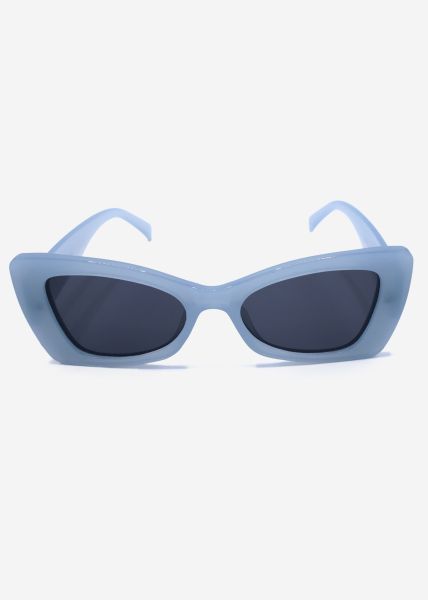 Eckige Sonnenbrille - hellblau