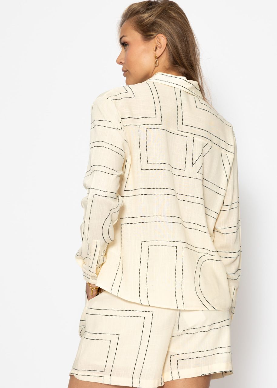 Shorts mit Print - creme