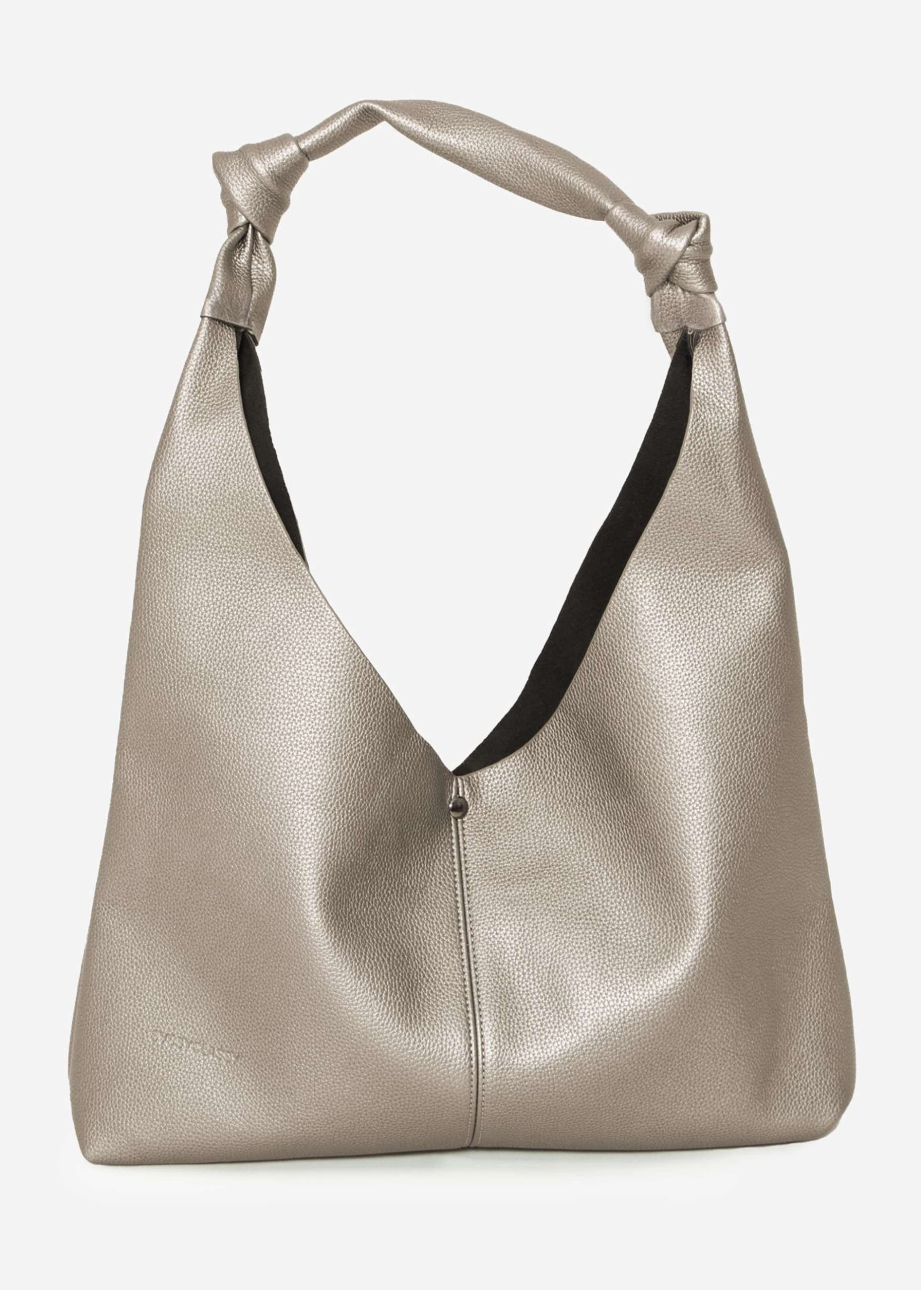 Shopper mit Knotendetail - metallic