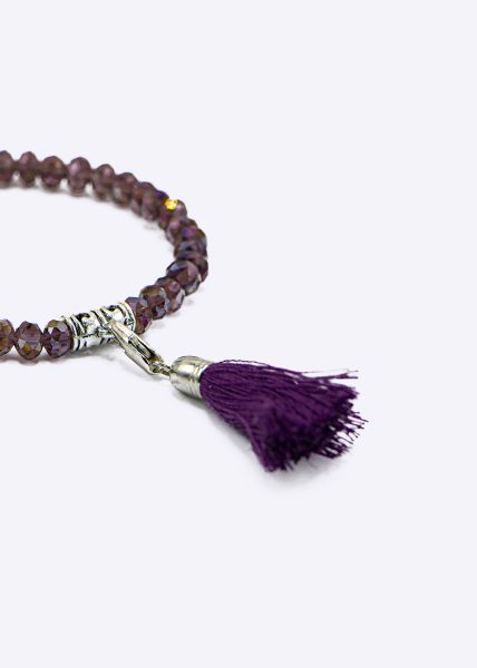 Perlenarmband, lila