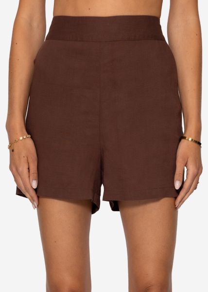 Leinen Shorts - braun
