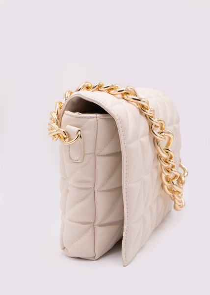 Tasche mit Überschlag, beige