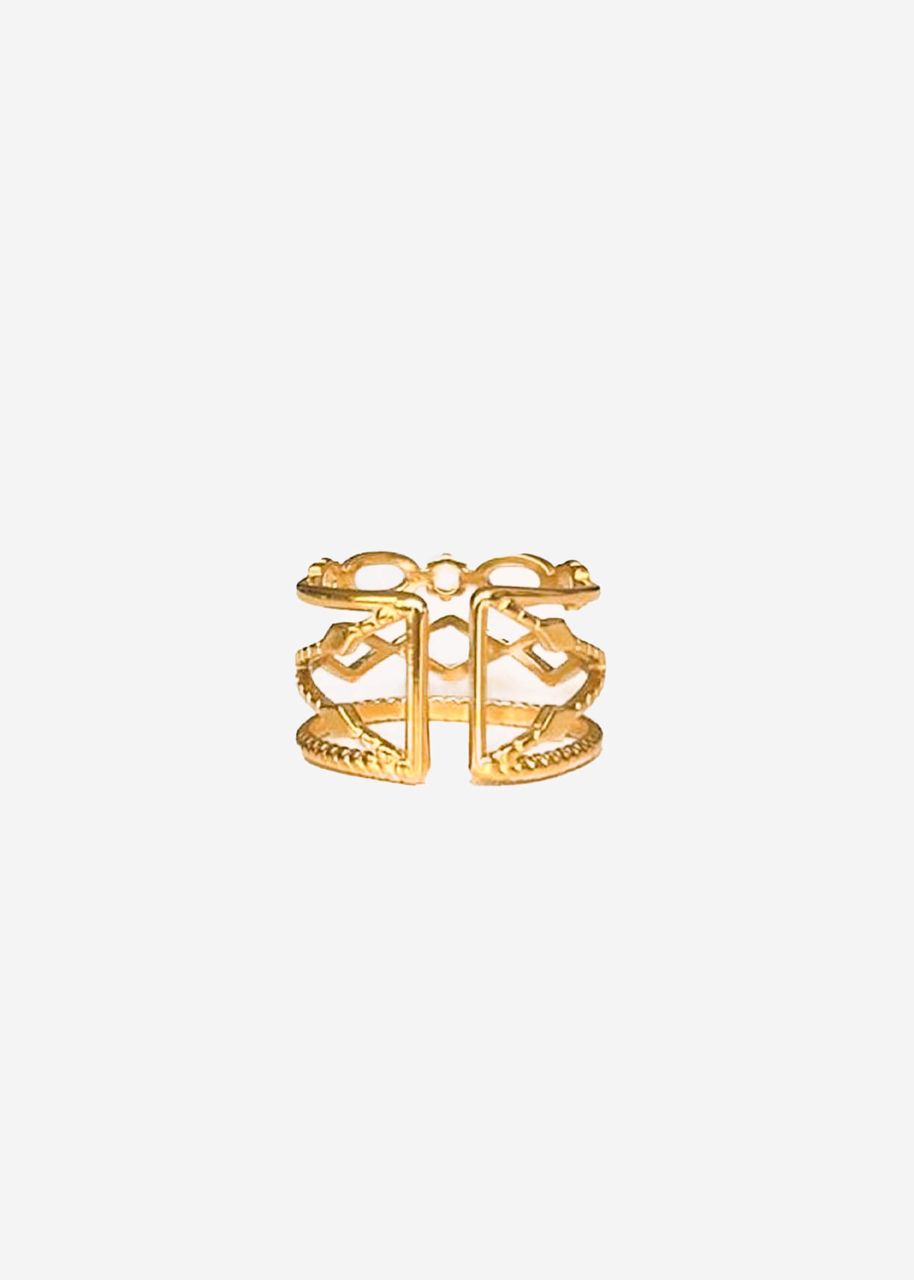 Dreigliedriger Ring, gold
