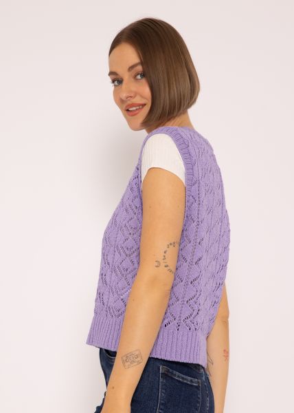 Crochet Pullunder, lila