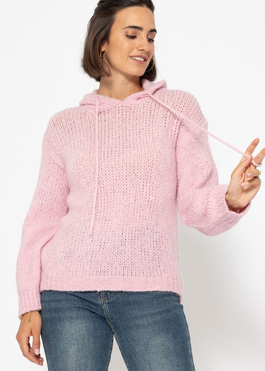 Pullover mit Hoodie - rosa