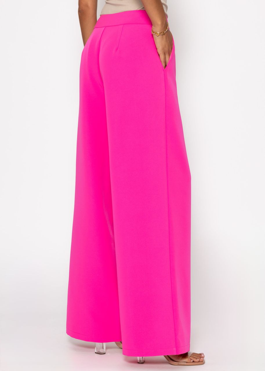 Leichte Stoffhose - neonpink