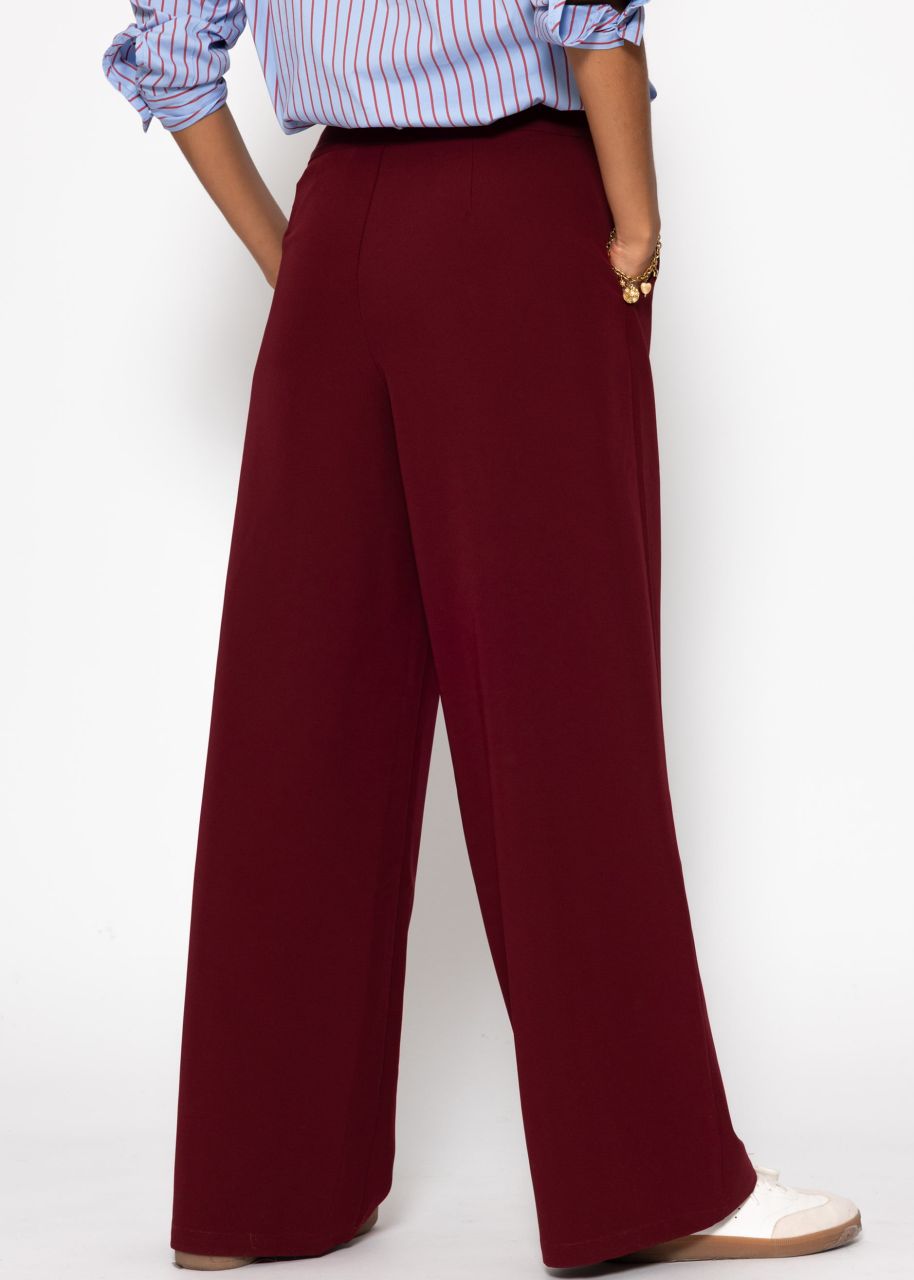 Leichte Stoffhose - burgundy