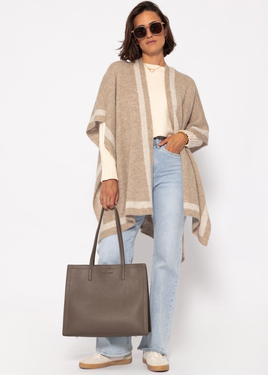 Poncho - beige-offwhite