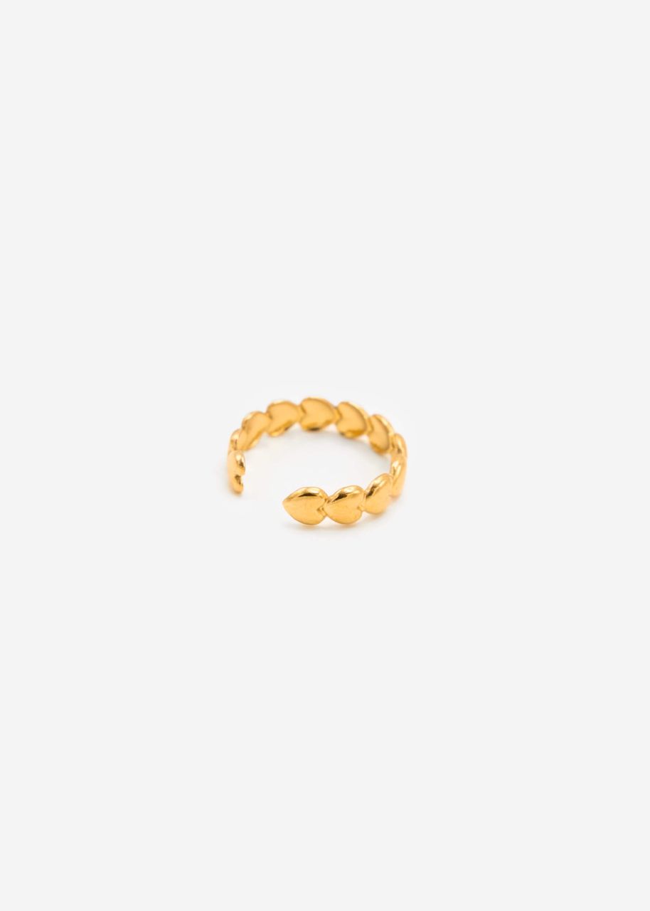 Ring mit Herzen - gold