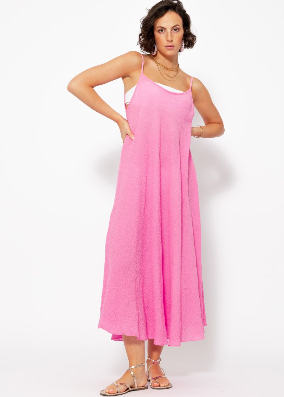 Musselin Beach Kleid - pink