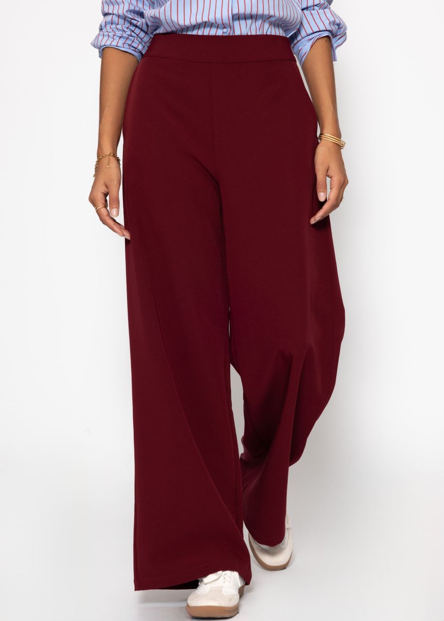 Leichte Stoffhose - burgundy
