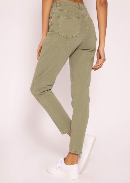 Relax Fit Highwaist Jeans, khaki