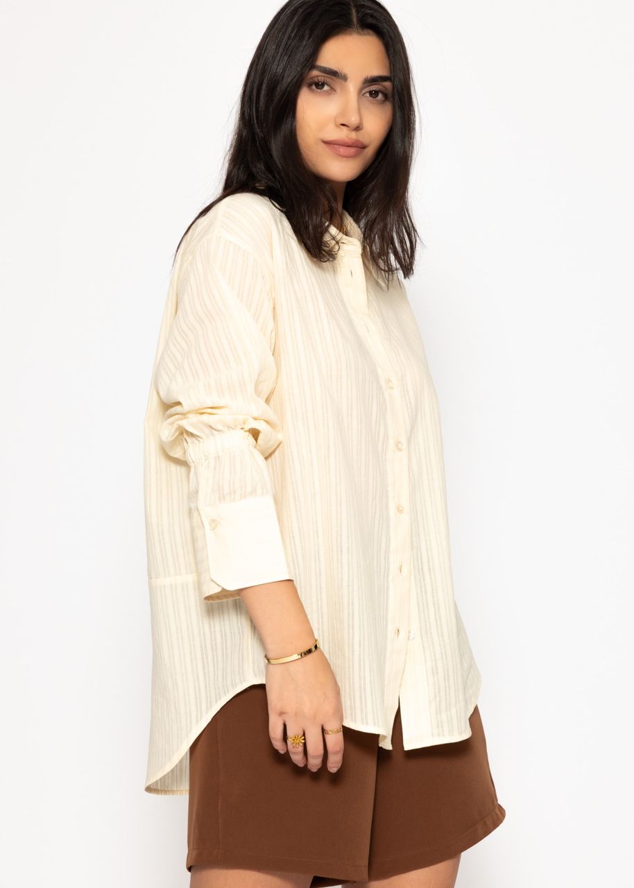 Bluse mit Ärmeldetails - buttergelb