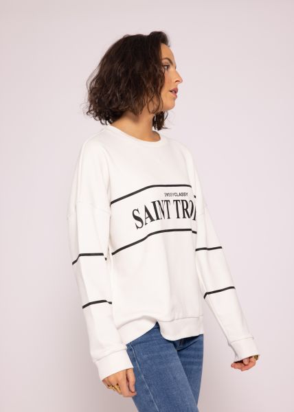 Lässiges Sweatshirt "SAINT TROPEZ" , offwhite