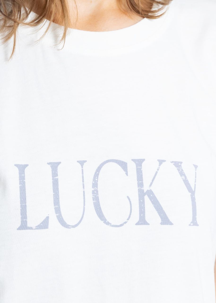 T-Shirt LUCKY, offwhite