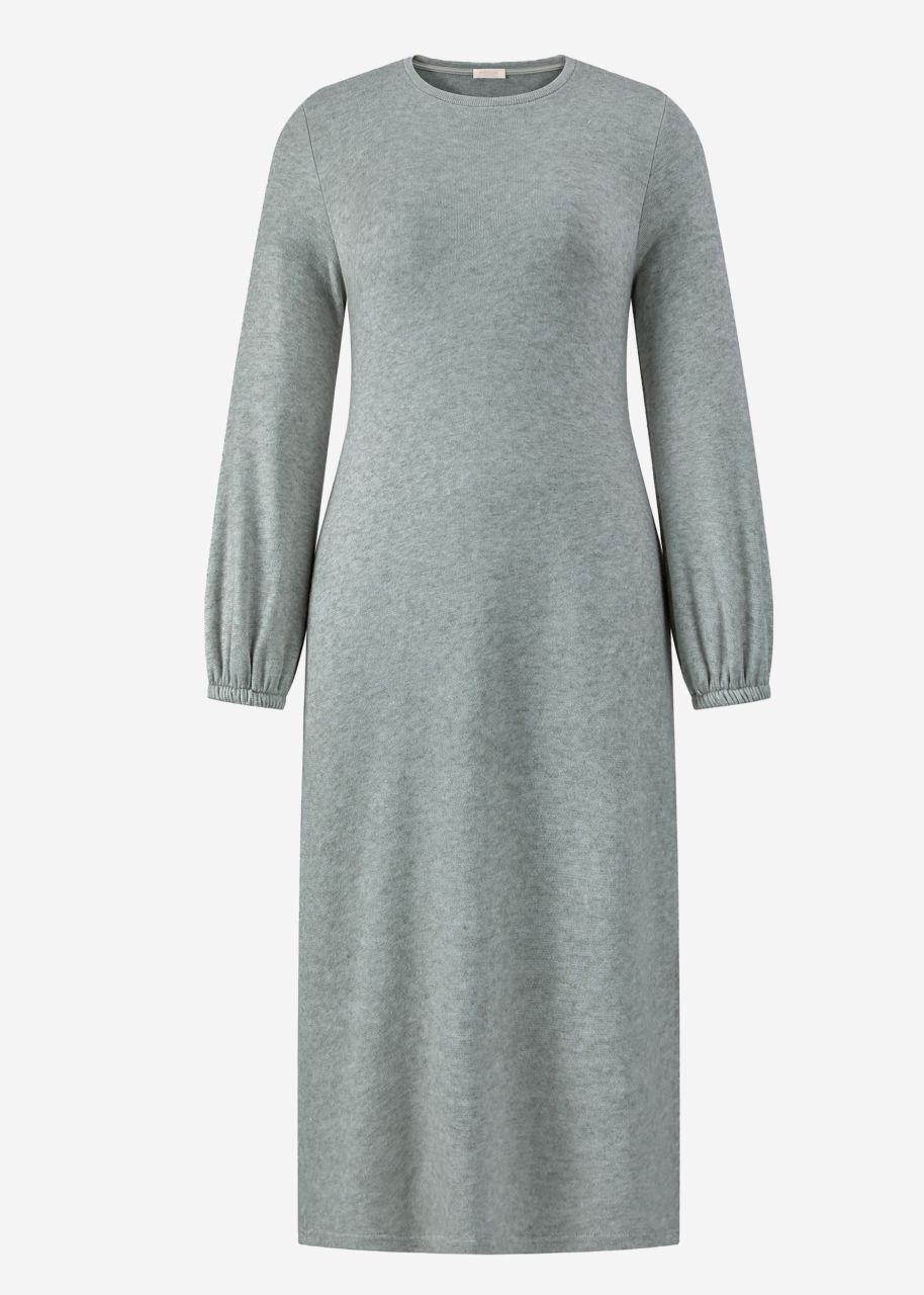 Super soft Jerseykleid in Midilänge - grau